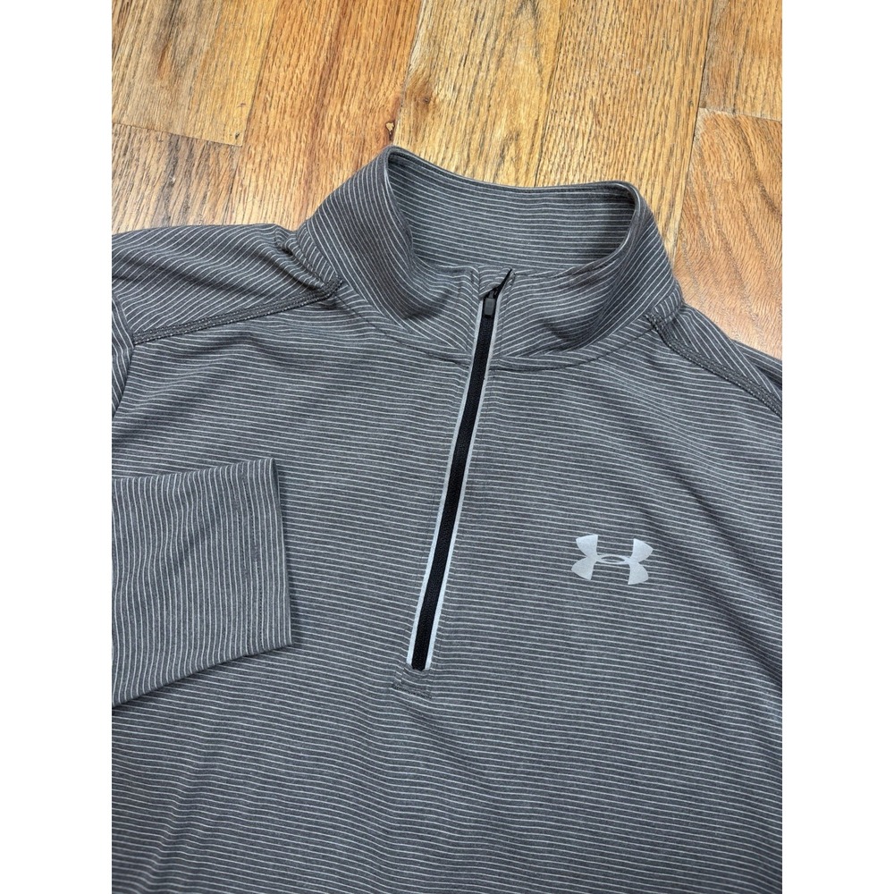 Under Armour Threadbone Streaker Heatgear Longsleeve 1/4 Zip Pullover Men Size M
